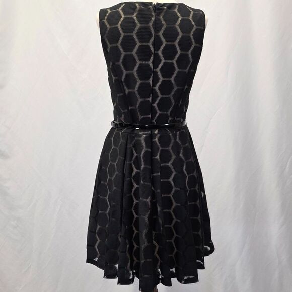 Lily Rose Geometric Black Lace Special Occasion Dress Size Large - Picture 7 of 11